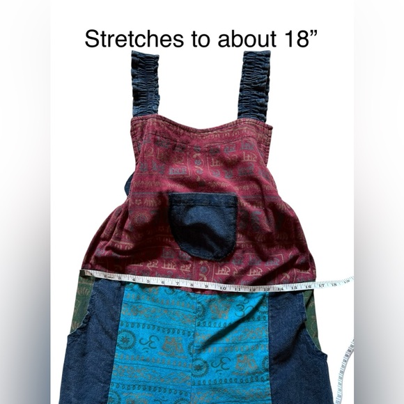 Kathmandu Imports Patchwork Harem Jumpsuit Overalls - Picture 10 of 16